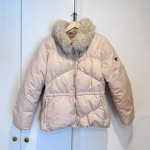 Madison Real Down Coat‎ With Fur Collar Size Medium